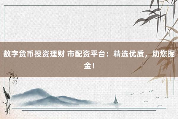 数字货币投资理财 市配资平台：精选优质，助您掘金！