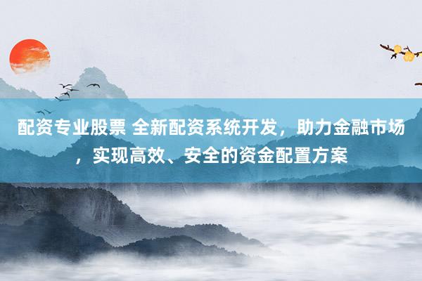 配资专业股票 全新配资系统开发，助力金融市场，实现高效、安全的资金配置方案