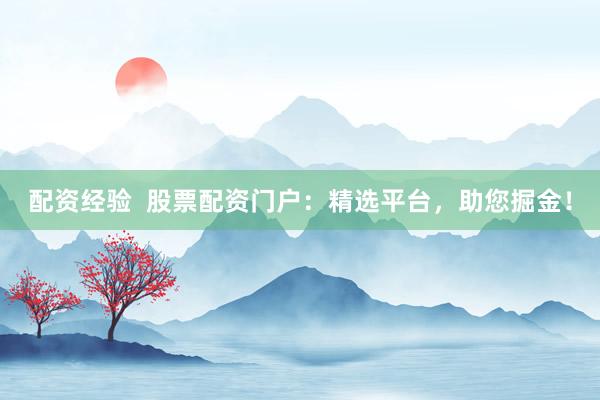 配资经验  股票配资门户：精选平台，助您掘金！