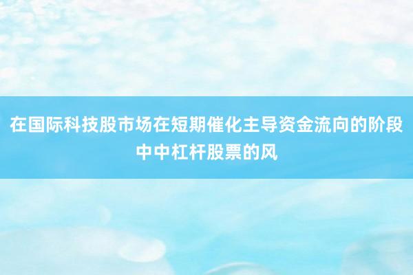 在国际科技股市场在短期催化主导资金流向的阶段中中杠杆股票的风