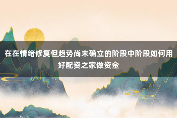 在在情绪修复但趋势尚未确立的阶段中阶段如何用好配资之家做资金